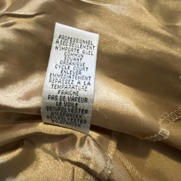 Vintage Gunne Sax Jessica McClintock Gold 90s Prom Mermaid Dress Size 5 - Picture 8 of 8